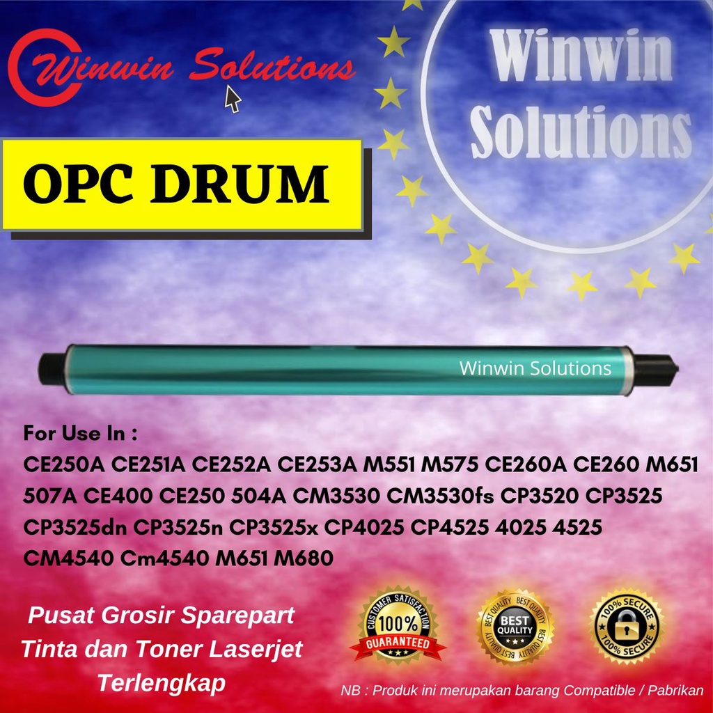 Opc กลอง CE250A CE251A CE252A CE253A M551 M575 CE260A CE260 M651 507A CE400 CE250 CE251 CE252 CE253 