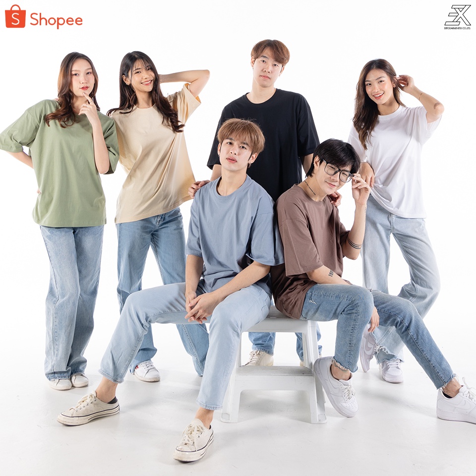 Expogarment เสื้อโอเวอร์ไซส์ เอิร์ธโทน เสื้อยืด Oversized earthtone Unisex หญิง ชาย ผ้าคอตตอน