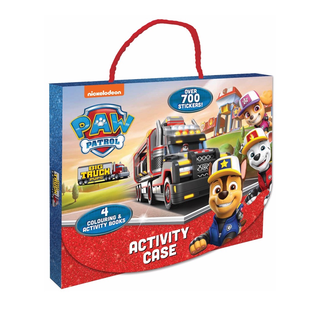 Paw Patrol Big Truck Pups 4 Books ชุดเคสกิจกรรมพร้อมสติ๊กเกอร์ 700+ สําหรับเด็ก