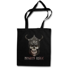 VIKING SKULL I SHOPPER SHOPPING BAG Runes Valhalla Odin Thor Nourse Vikings E0SY
