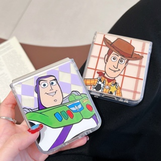 【Buzz Lightyear】เคสโทรศัพท์มือถืออะคริลิคใส พับได้ กันตก สําหรับ Samsung Galaxy Z Flip3 Zflip4