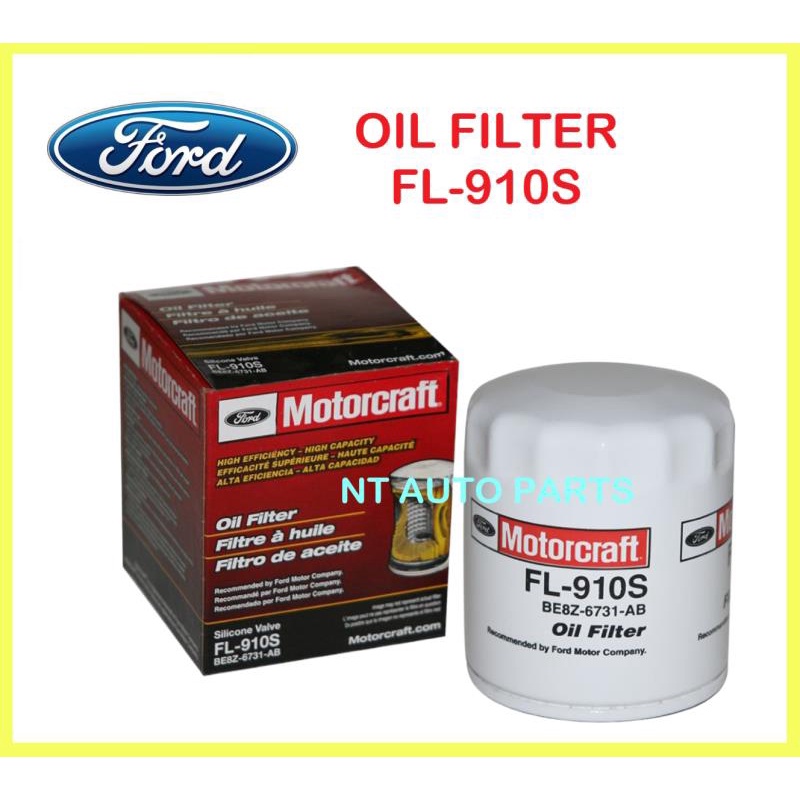 กรองน้ํามันมอเตอร์ Ford Fiesta Mustang M3 M5 Focus Mondeo Kuga S-Max C-Max กรองน้ํามัน-Max - FL-910S