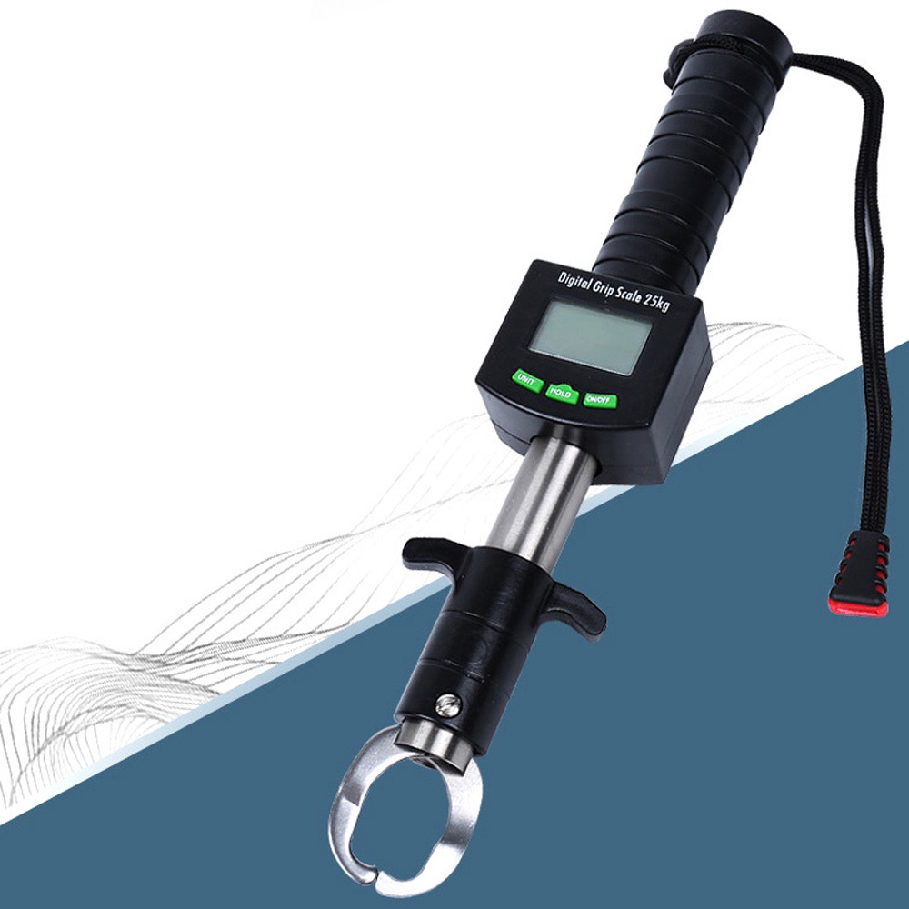 คีมจับปลาดิจิทัล Led อิเล็กทรอนิกส์ พร้อมสเกล 15 25 กก. กันน้ํา