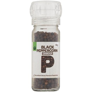 PEPPER GRINDER BLACK PEPPERCORN Woolworths 50 G