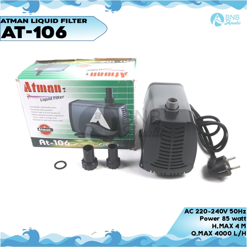 Atman AT 106 Power Head Submersible Water Pump Filter Aquarium Hydroponic Pond Atman AT-106 AT106