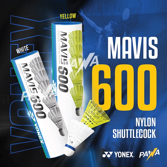 YONEX Mavis 600 ลูกแบดมินตันไนลอน Bola Plastik