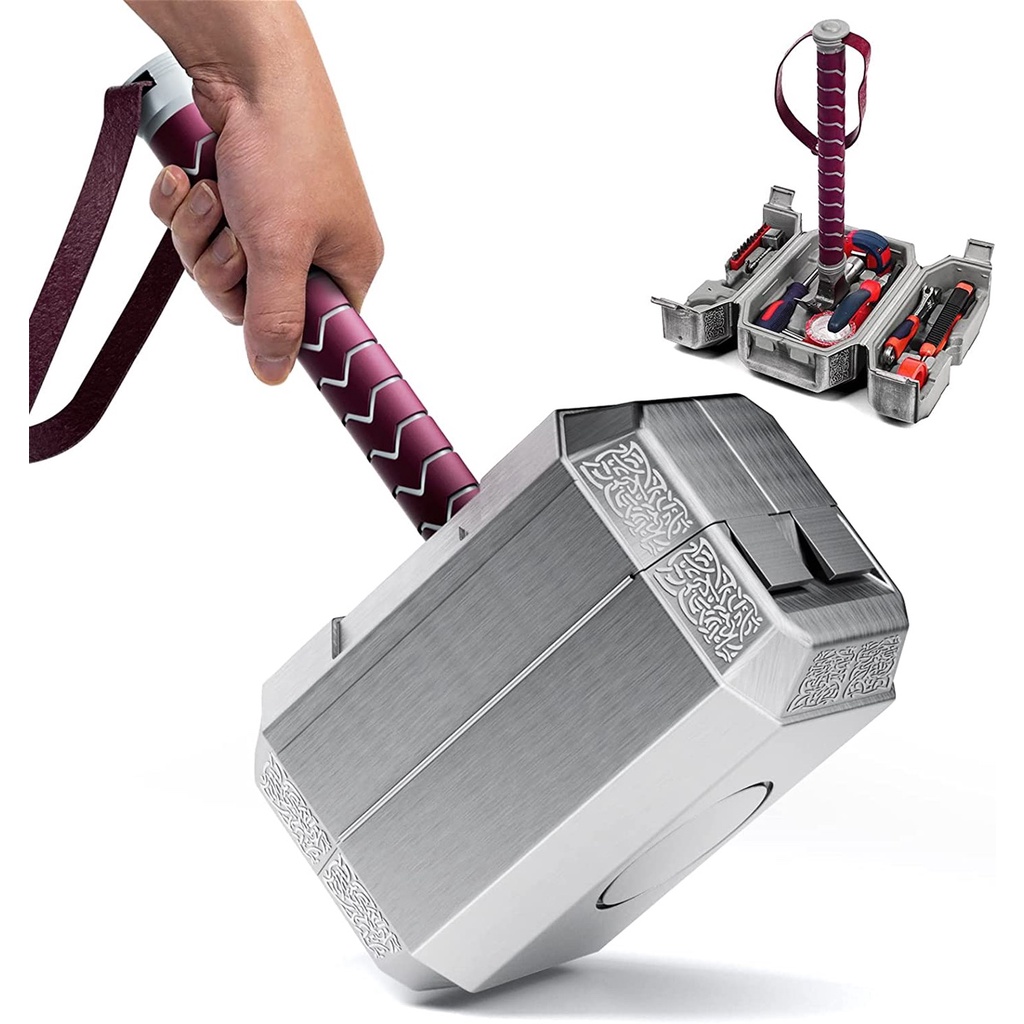 ⚡ ค้อนธอร์ กล่องเครื่องมือ THOR TOOL HAMMER เซ็ตกล่องอุปกรณ์เครื่องมือช่าง Thor Mjolnir Hammer 1:1 (อุปกรณ์ 13 ชิ้น)