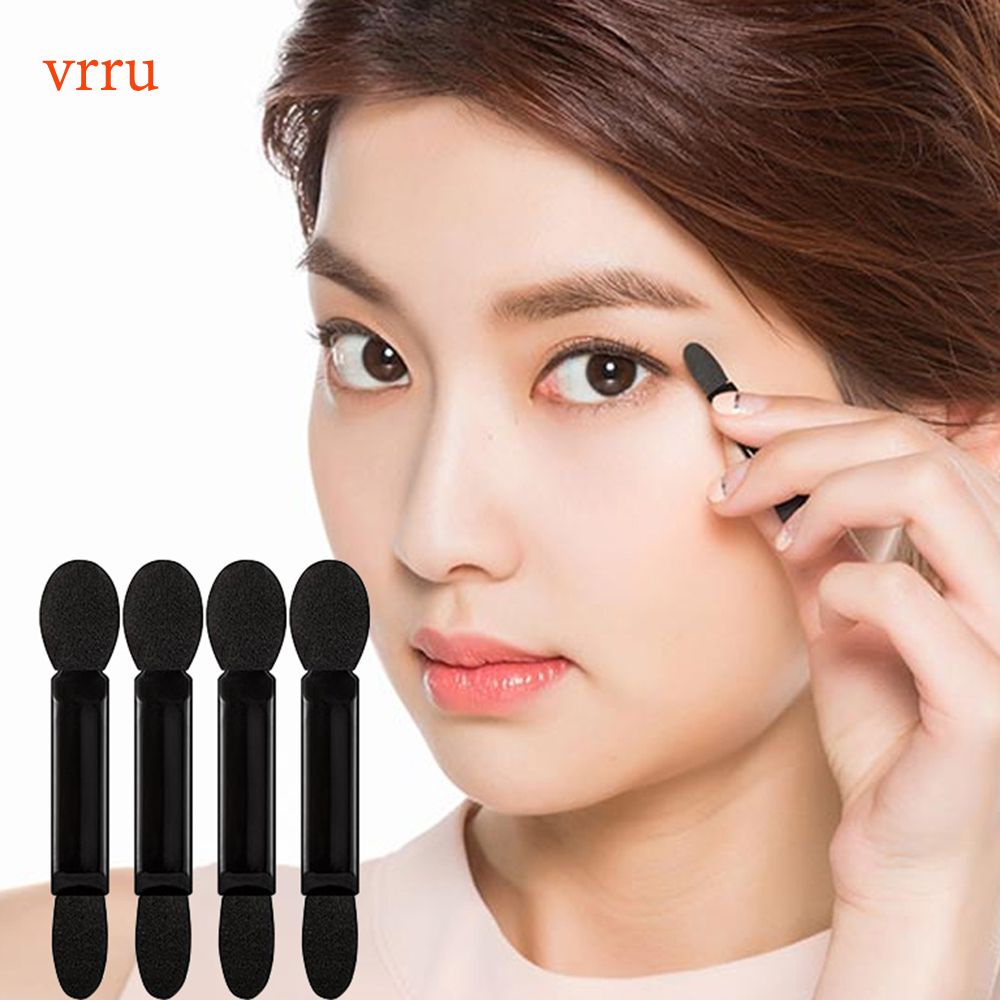10ชิ้นครั้งเดียวสองหัวฟองน้ำอายแชโดว์อายไลเนอร์แปรง Applicator ความงามแต่งหน้า Toolsol (แต่งหน้า)