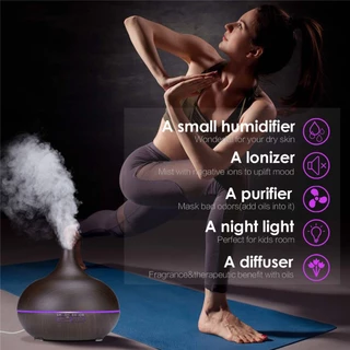 Aroma Diffuser 550ml เครื่องพ่นไอน้ำอโรม่า เพิ่มความชุ่มชื่นในอากาศ มี LED Light มีรีโมทควบคุม