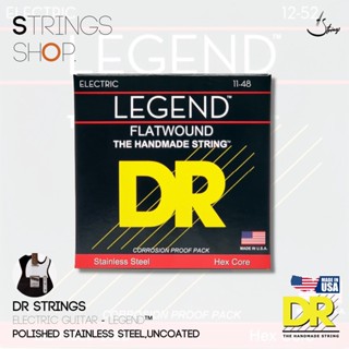 สายกีตาร์  DR Strings LEGEND™ - Polished Flatwound Electric Guitar Strings (FL-11,FL-12,FL-13)