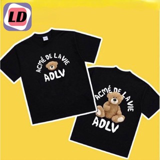 LD พร้อมส่ง เสื้อยืดเเฟชั่น BABY FACE SHORT SLEEVE T-SHIRT BLACK TEDDY BEAR จากเกาหลี