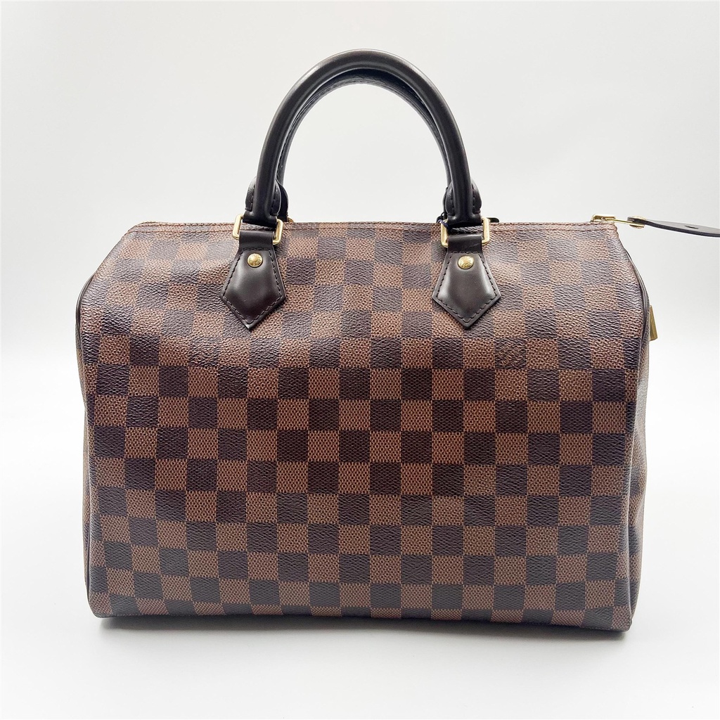 LV Louis Vuitton SPEEDY30 Brown Checkerboard Single Shoulder Portable Modern Handbag