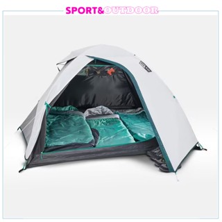 เต็นท์ตั้งแคมป์สำหรับ 3 คนรุ่น MH100 FRESH &amp; BLACK QUECHUA Camping Tent