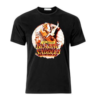 เสื้อยืด พิมพ์ลายภาพยนตร์ Blazing Saddles Iconic สีดํา