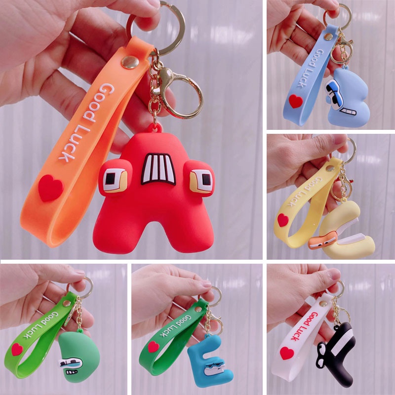 Alphabet Lore Key Chain Figure Toys Cute ABC Alphabet Ornament Bag Pendant  Cosplay Props Toys Keychain Keyring Children's GiftS