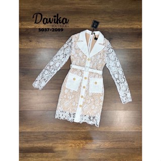 [Size M L] Davika :: เดรสลูกไม้+เข็มขัด