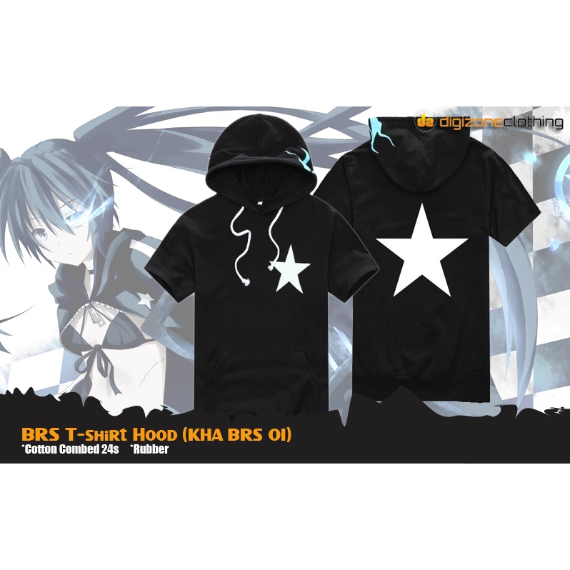เสื้อยืดhoodie Anime Black Rock Shooter Semiคอสเพลย์KHA BRS 01