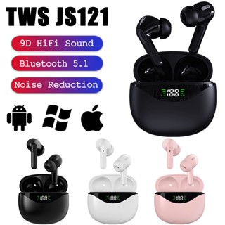 ของแท้ TWS JS121 ชุดหูฟังบลูทูธไร้สาย หน้าจอ LED 9D HiFi ตัดเสียงรบกวน สําหรับ iPhone IOS Xiaomi Android