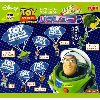 (ยกชุดพร้อมส่ง) Gachapon กาชาปองทอยสตอรี่ Toy Story and Beyond Fan Fan Parachute Yujin (Disney)
