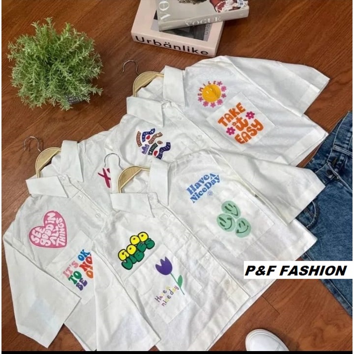 KEMEJA DAISY SHIRT LINEN CROP SHIRT