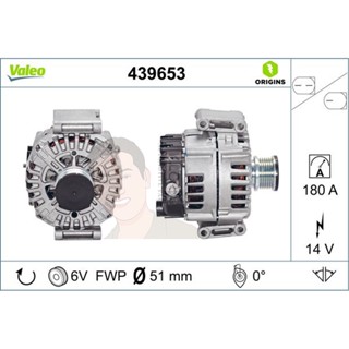 439653 ไดชาร์จ Valeo รุ่น BENZ OM651 W204/W212/C218/C207/W639/W166 Freelock pulley