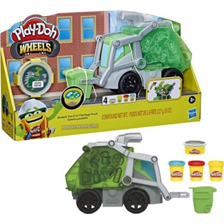 Play-Doh Wheels Dumpin Fun 2-in-1 Garbage Truck Toy Stinky Scented Garbage Compound 3 Additional Cans Non-Toxic รถขยะ