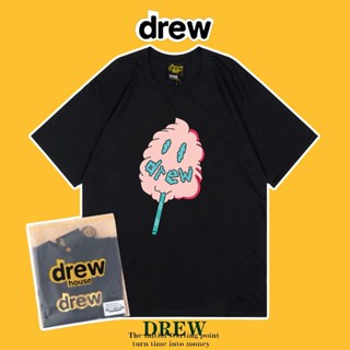 【พร้อมส่ง】DREW เสื้อยืดแขนสั้น คอกลม ผ้าฝ้าย พิมพ์ลาย ทรงหลวม อเนกประสงค์