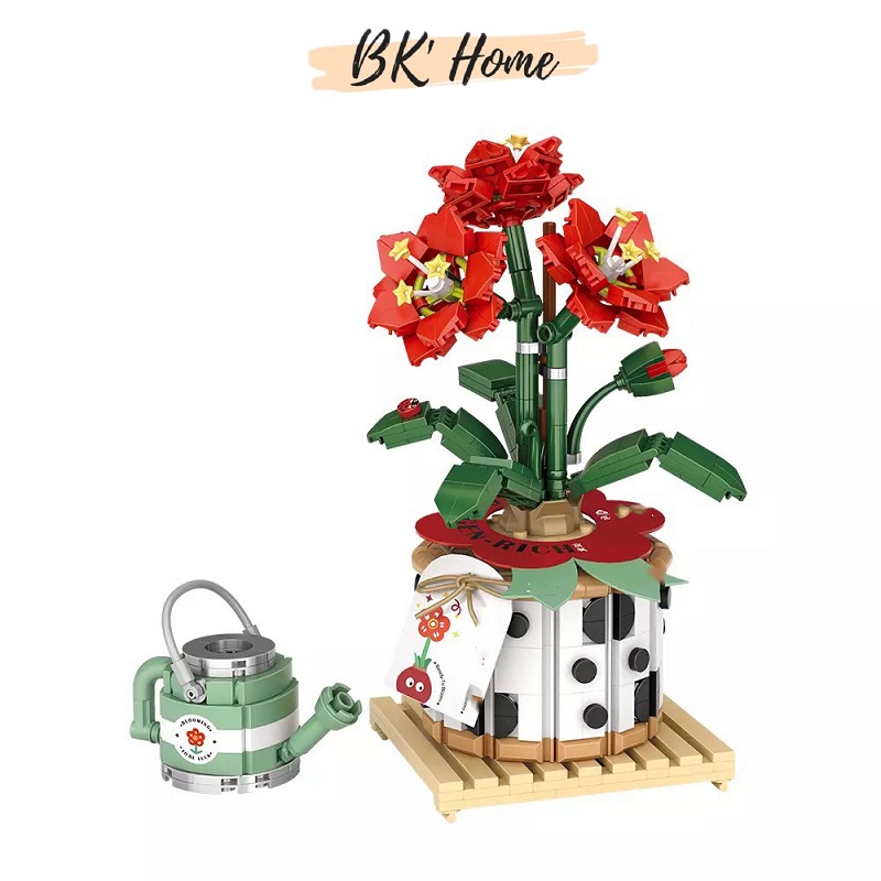 LOZ mini LOZ ของเล่นประกอบบล็อกตัวต่อ, กระถางดอกไม้ Orchid รุ่น 1285