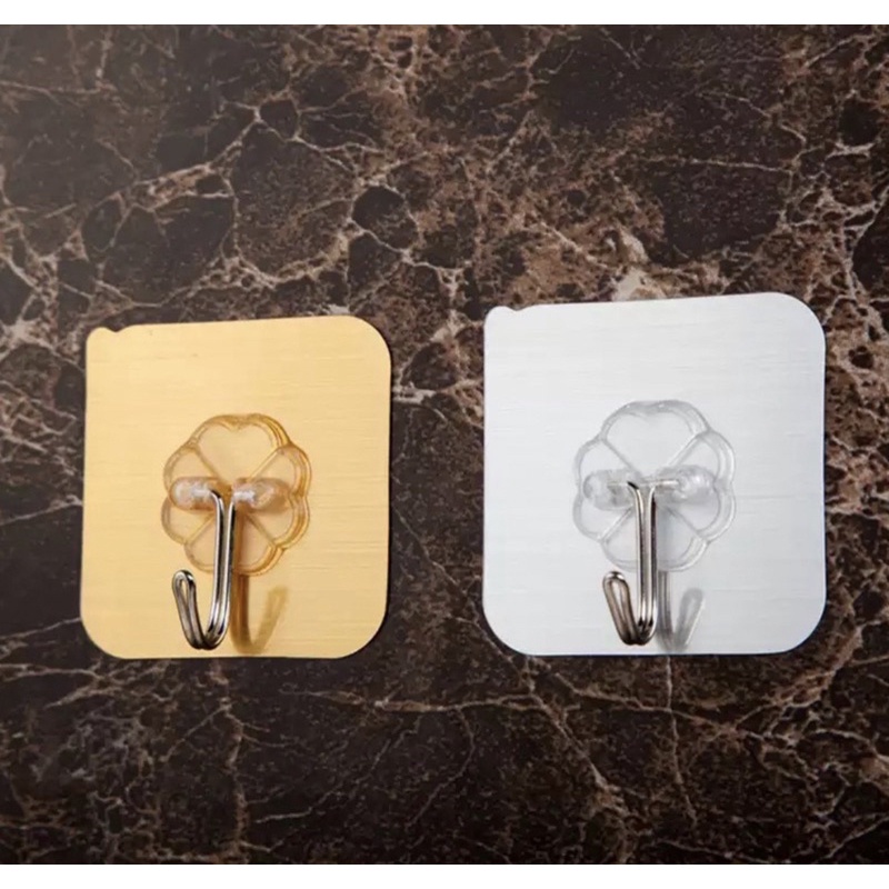 K21..ตะขอแขวน ไม่ต้องเจาะผนัง ติดกับวัสดุที่มีผิวเรียบ ไม่มีรอยขรุขระ แผ่นกาวที่ติดมีความหนา