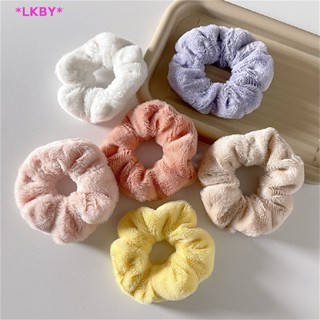 Luckybabys&gt; Winter Warm Soft Hair Scrunchies Women Girls Cute Plush Elastic Hair Band Multicolor Rubber Band new