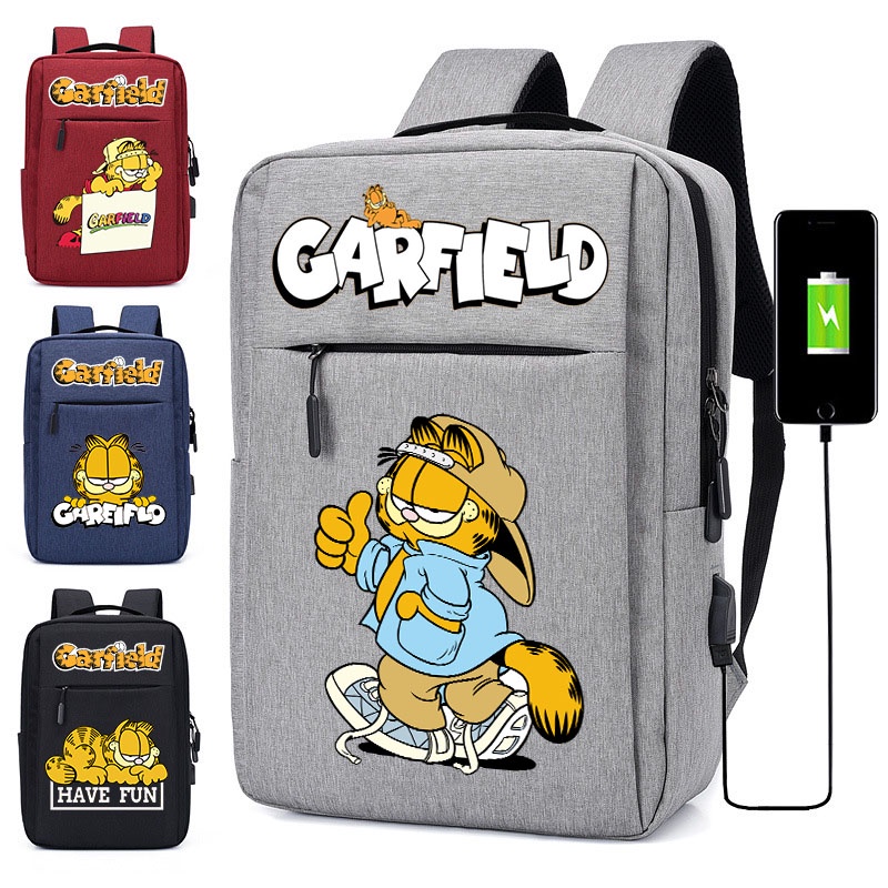 Garfield Backpack for Women Student Backpack Travel Bag School Bag Laptop Bagpack for Men Korean Bag