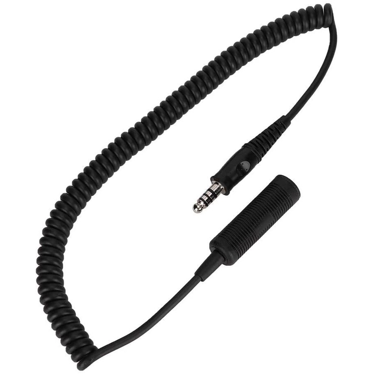 1-PACK EarU-92A/U ถึง U-174/U หูฟังเฮลิคอปเตอร์ทหารหูฟังสายต่อยืดหยุ่น Scalsport Coiling สําหรับมาตรฐานทหาร Mono U-174/U ปลั๊ก, เฮลิคอปเตอร์