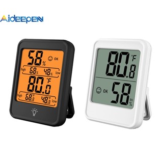 Aideepen เครื่องวัดอุณหภูมิความชื้นดิจิทัล แบบไร้สาย พร้อมหน…