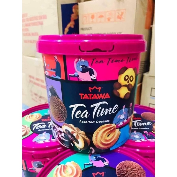 🍪TATAWA Tea Time Assorted Cookies คุกกี้ถังชมพูแสนหวานสุดคิวท์ 🐻