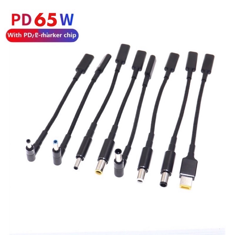 65W Universal Laptop Power Adapter Connector Fastชาร์จสายเคเบิลUSBประเภทCหญิงNotebook Chargerปลั๊กแจ็คconverter
