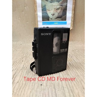 ทรงเหลี่ยม เปิดผาเล่นโชว์เทป Sony TCM-30