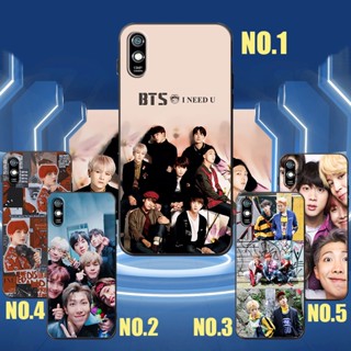 เคสโทรศัพท์ซิลิโคน TPU แบบนิ่ม ลาย Bangtan Boys กันกระแทก สีดํา สําหรับ Xiaomi Redmi 8A 9 Prime Power 9A 9AT 9C NFC 9T 10A 10X Pro