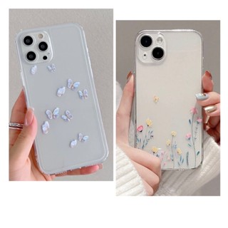 เคสไอโฟนใสเกาหลีมินิมอลผีเสื้อ/ดอกไม้ i7-14promax (Case iphone) เคสมือถือ เคสน่ารัก เคสผีเสื้อ เคสดอกไม้ เคสใสสกีน ขายดี