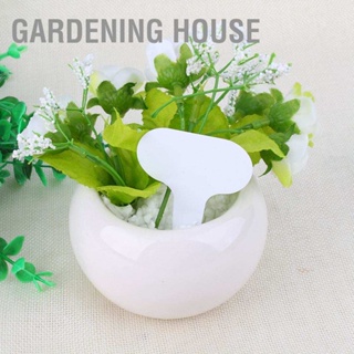 Plastic label tag, garden decoration T shape, 100 pieces of white color garden label