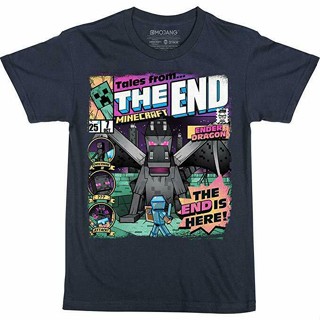 [COD] เสื้อยืดผ้าฝ้าย 100% พิมพ์ลาย J Nx Minecraft Tales From The End Navy โอเวอร์ไซซ์ ของขวัญคริสต์มาส