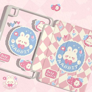 【iPad gen10】เคสอะคริลิค ลายสัตว์น่ารัก พร้อมช่องใส่ปากกา สําหรับ iPad Air5 Gen9 gen10 Air1/2 9.7 Mini 4 5 Pro12.9 Pro11 air4 5 10.9 iPad