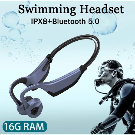 ღღK7  Bone Conduction bluetooth Headphone + MP3 Player Bass IPX8 Waterproof Wireless Earphone Sports Headset with Mic 16