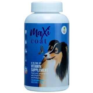 Maxi coat ผลิตภัณฑ์เสริมอาหารบำรุงขนดูแลสุขภาพผิวสำหรับสุนัขโต