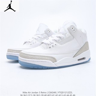 ของแท้ 100% N_ike Air Jordan 3 Retro OG AJ3 รองเท้าบาสเก็ตบอล สําหรับผู้ชาย และผู้หญิง