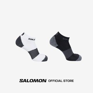 SALOMON SOCK SPEED 2PP /BLACK /WHITE ถุงเท้าวิ่งเทรล ถุงเท้า