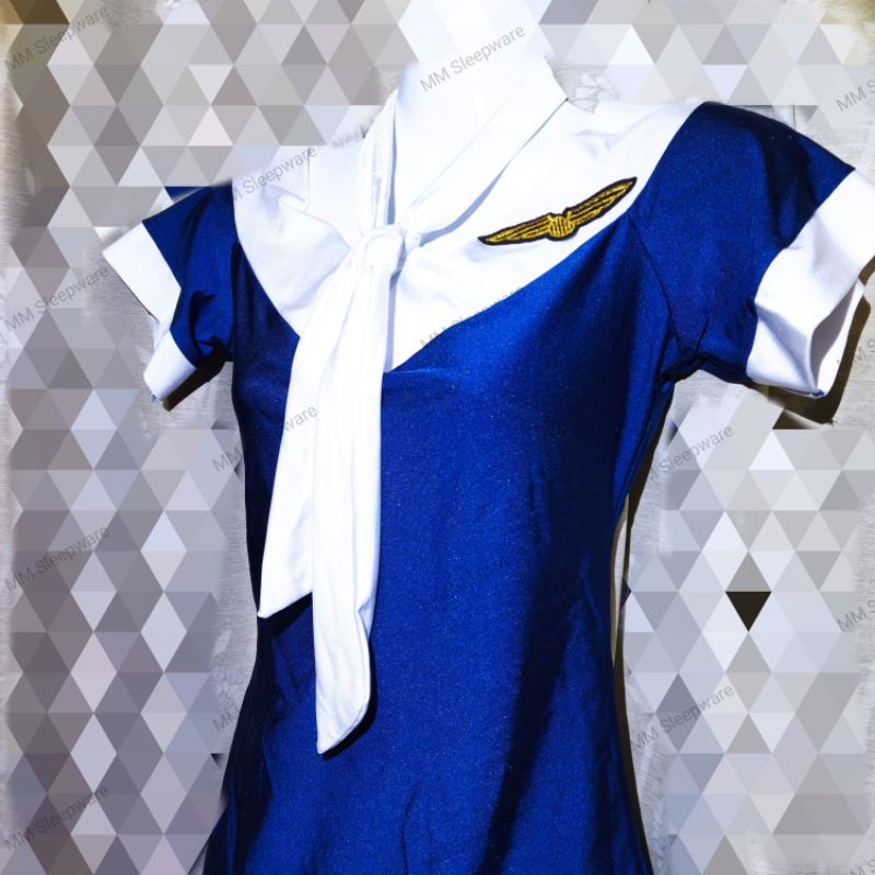 ชุดแอร์โฮสเตส คอสเพลย์ ชุดนอน แอร์โฮสเตส Air Hostess Costume Cosplay AT-02