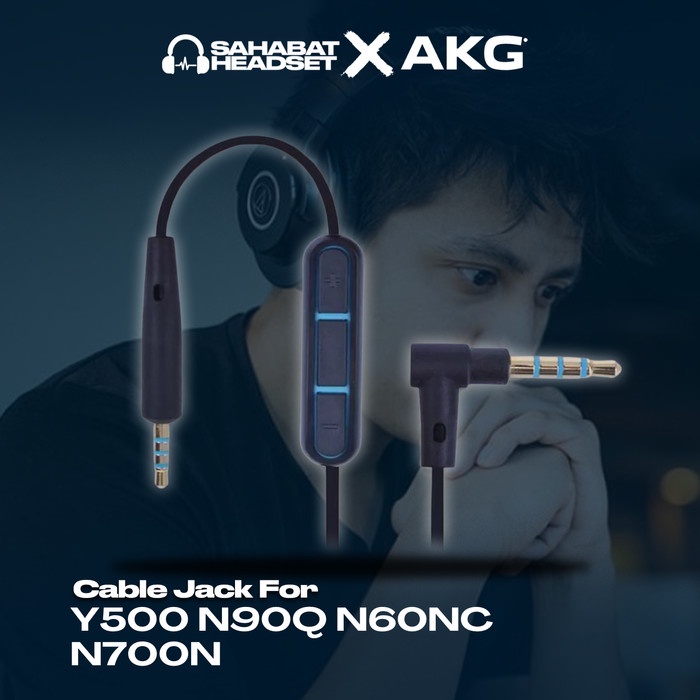 สายเคเบิลแจ็ค Aux ไมโครโฟนหูฟังเสียง Akg Y500 N90Q N60NC N700N