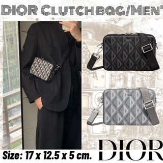 ดิออร์   DIOR  กระเป๋าคลัตช์/กระเป๋าผู้ชาย/กระเป๋ากล่อง/คุ้มค่าคุ้มราคา/ซื้อของแท้/นำเข้าของแท้