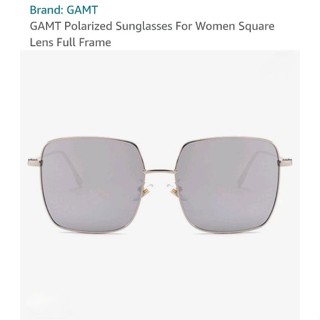 แว่นกันแดด GAMT Polarized Sunglasses For Women Square Lens Full Frame.