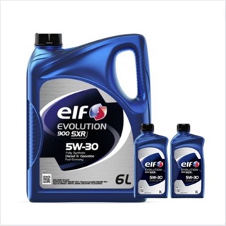 elf [ 5W-30 ] ขนาด 6+2 ลิตร น้ำมันเครื่องดีเซลสังเคราะห์แท้ 100% ELF EVOLUTION 900 SXR  5W-30 (ACEC A5/B5)